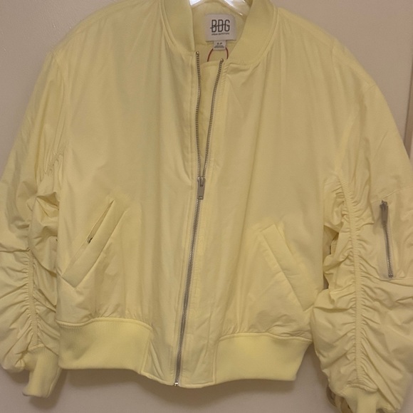 BDG Light Yellow Bomber Jacket - Picture 3 of 5